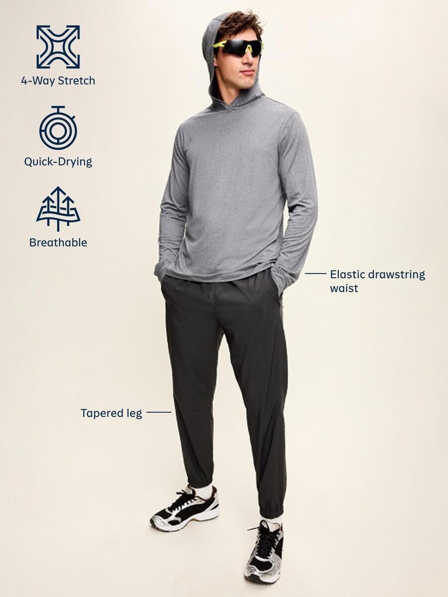 Мужские брюки Old Navy StretchTech Workout, цвет: Чёрный — фото 4