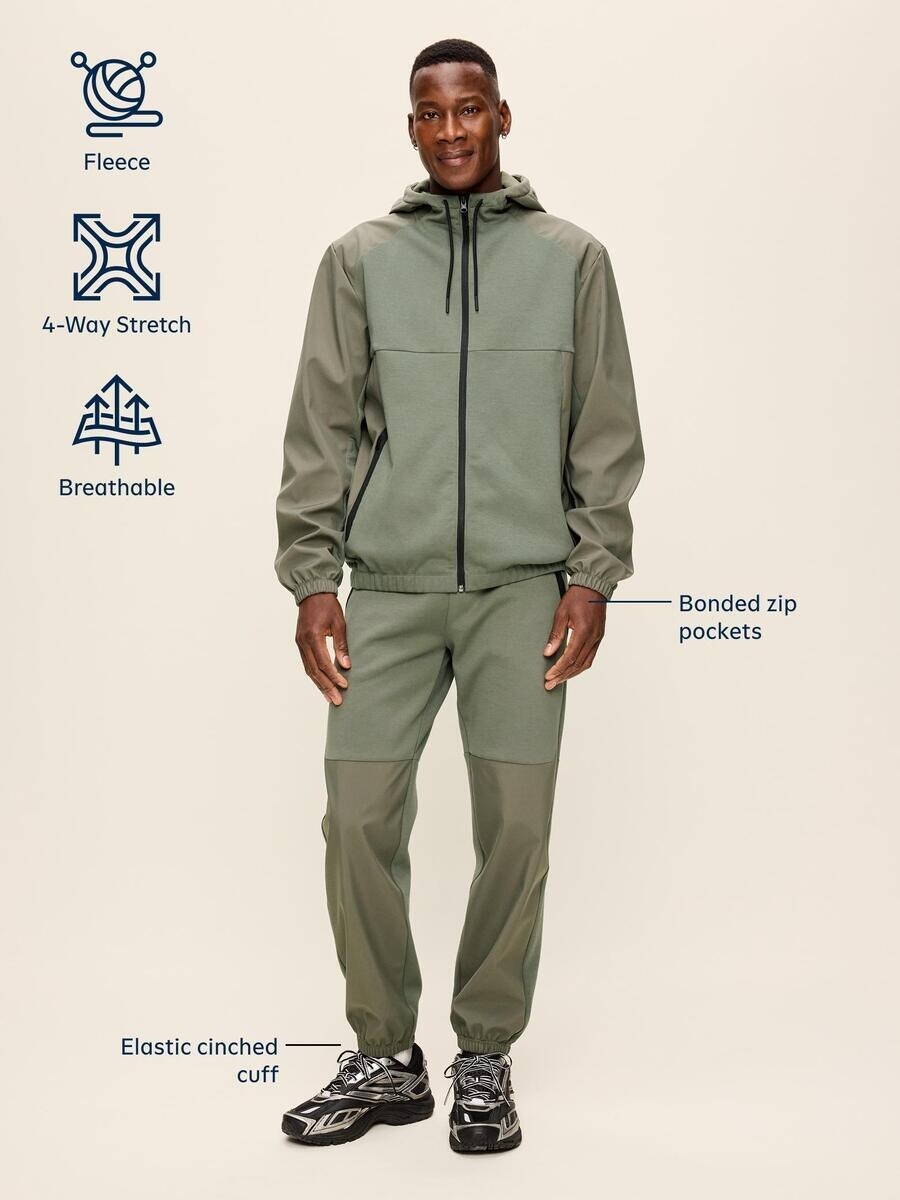Мужские брюки Old Navy Dynamic Fleece Mixed Media, цвет: Чёрный — фото 5