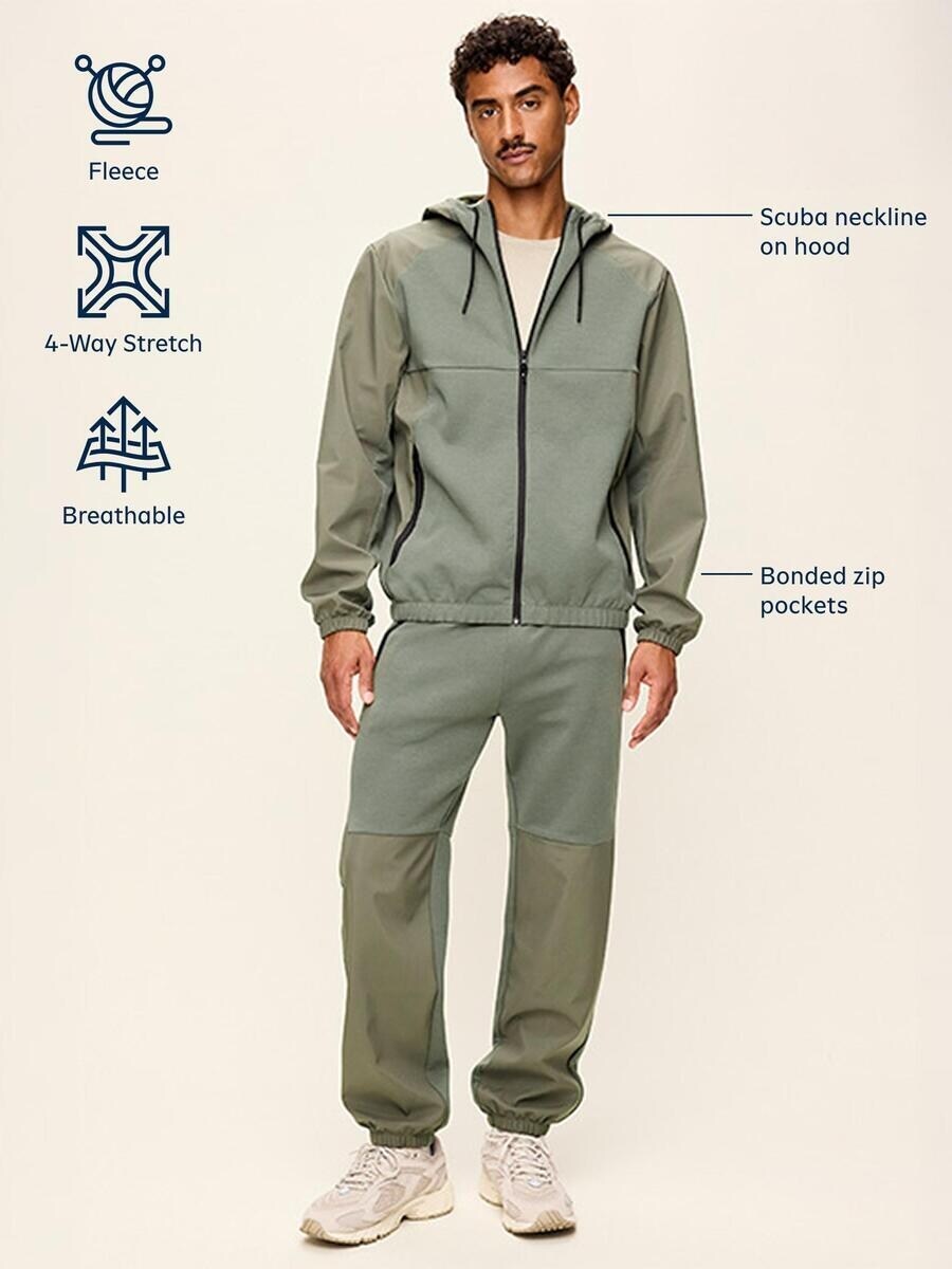 Мужское худи Old Navy Dynamic Fleece Zip, цвет: Чёрный — фото 5