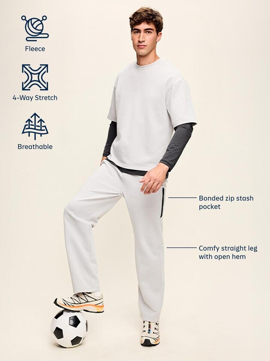 Мужские брюки Old Navy Dynamic Fleece Straight-Leg, цвет: Чёрный — фото 6