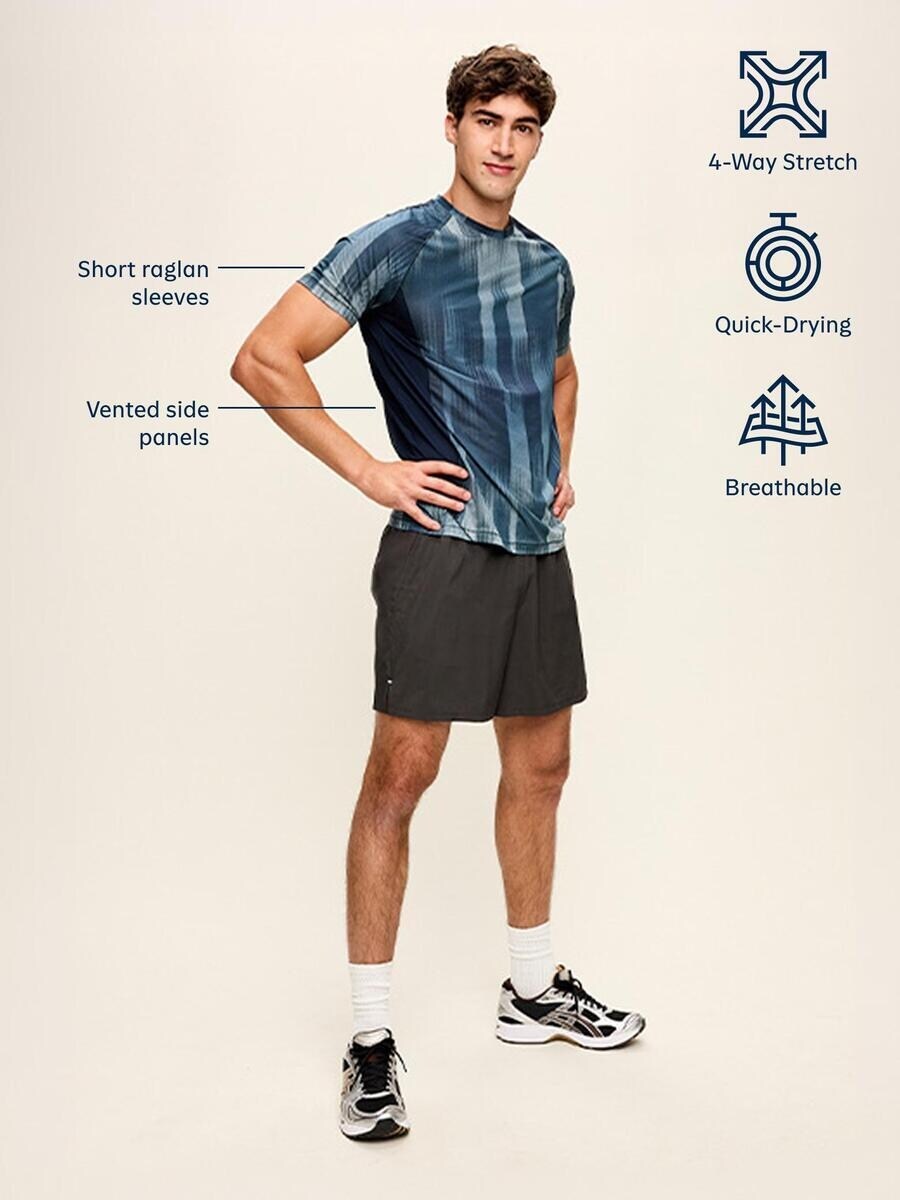 Мужская футболка Old Navy Slim Fit Performance Vent, цвет: Чёрный — фото 5
