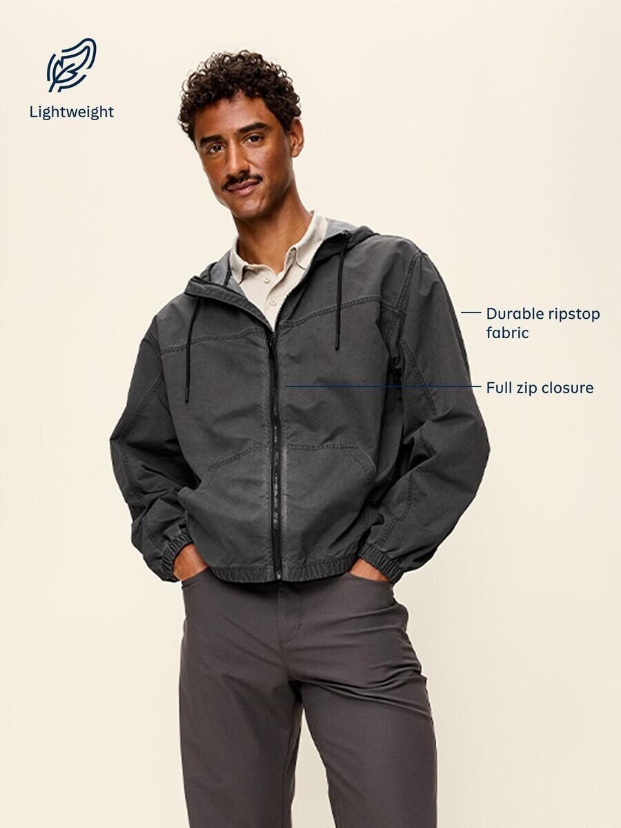 Мужская куртка Old Navy Oversized Washed Utility, цвет: Чёрный — фото 5