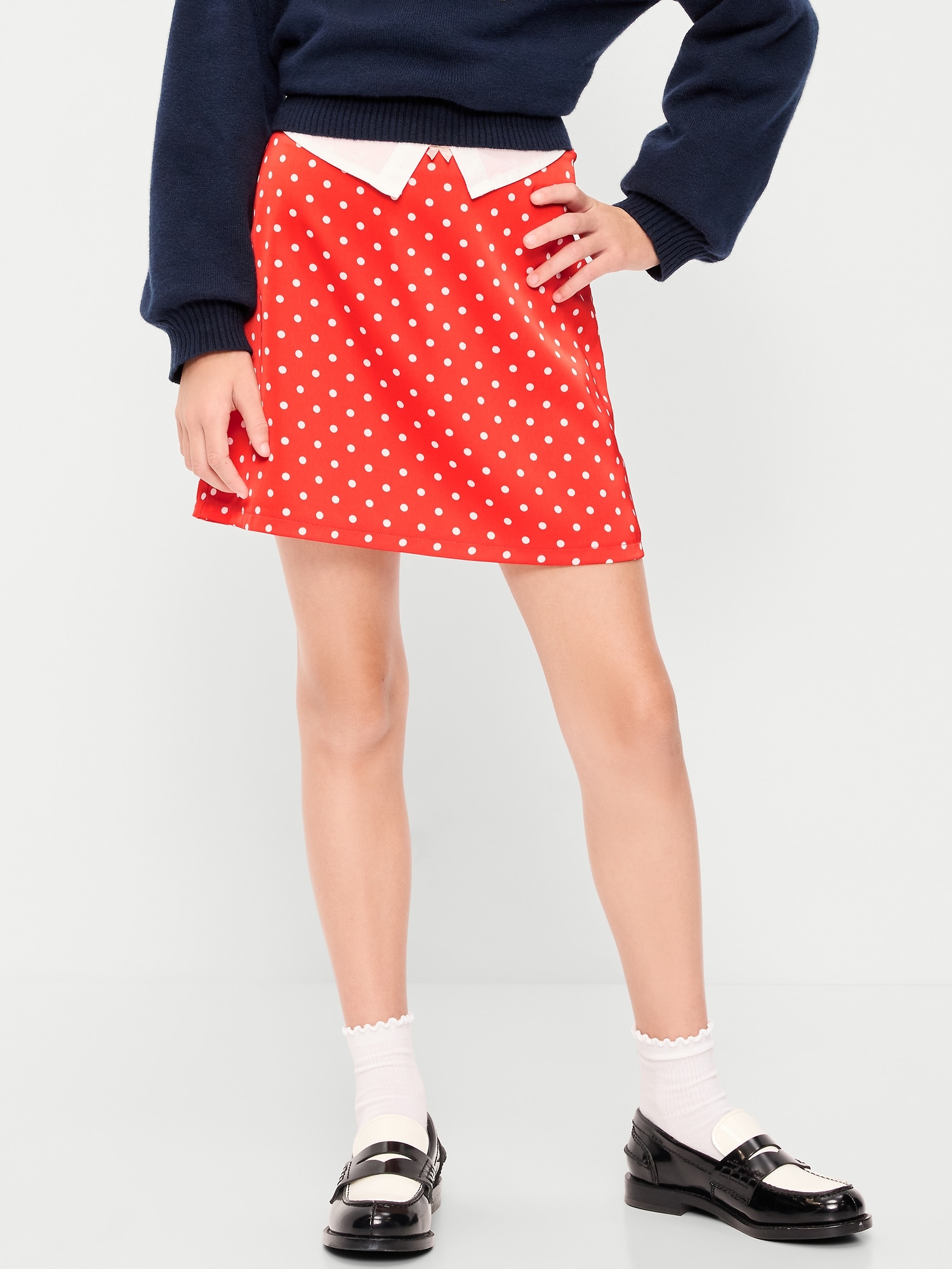 Printed Satin Skirt for Girls