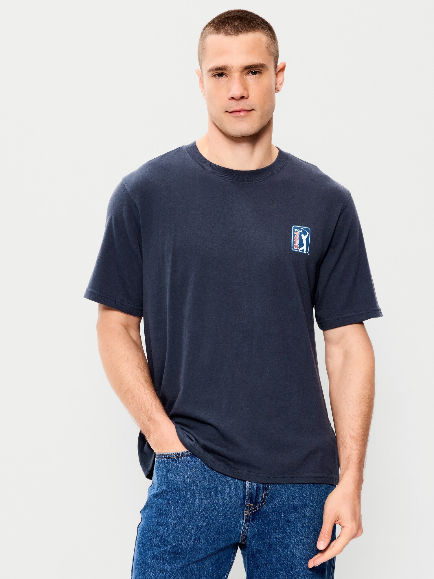Мужская футболка Old Navy Pga Tour™ Heavyweight Loose, цвет: Сумеречный тёмно-синий — фото 2