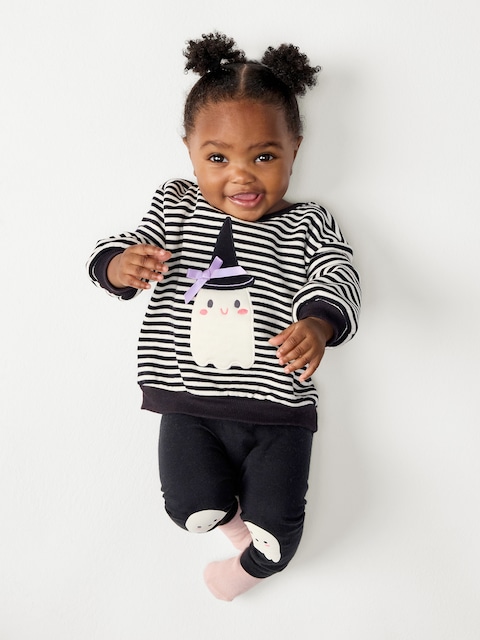 Graphic Sweatshirt and Leggings Set for Baby