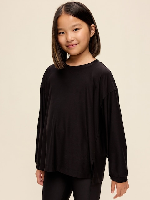 CloudMotion Long-Sleeve Tunic T-Shirt for Girls