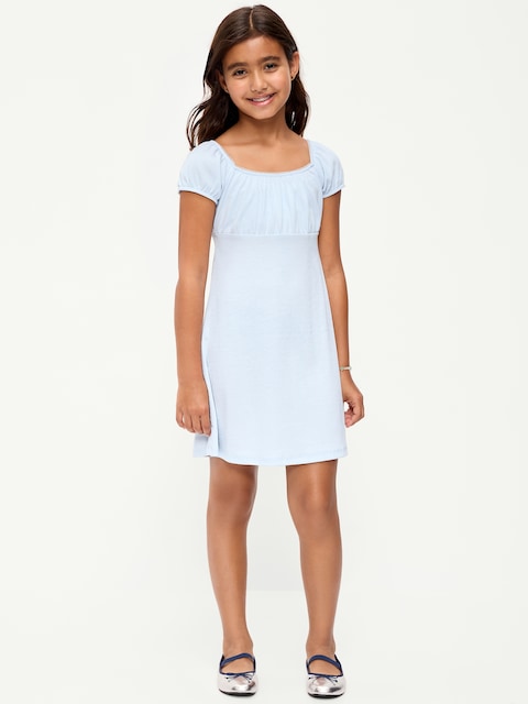 Fit and Flare Ribbed Dress for Girls
