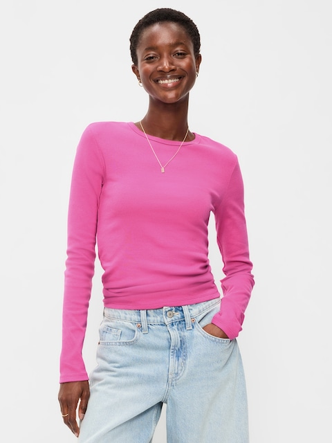 Snug Crew-Neck Long Sleeve T-Shirt