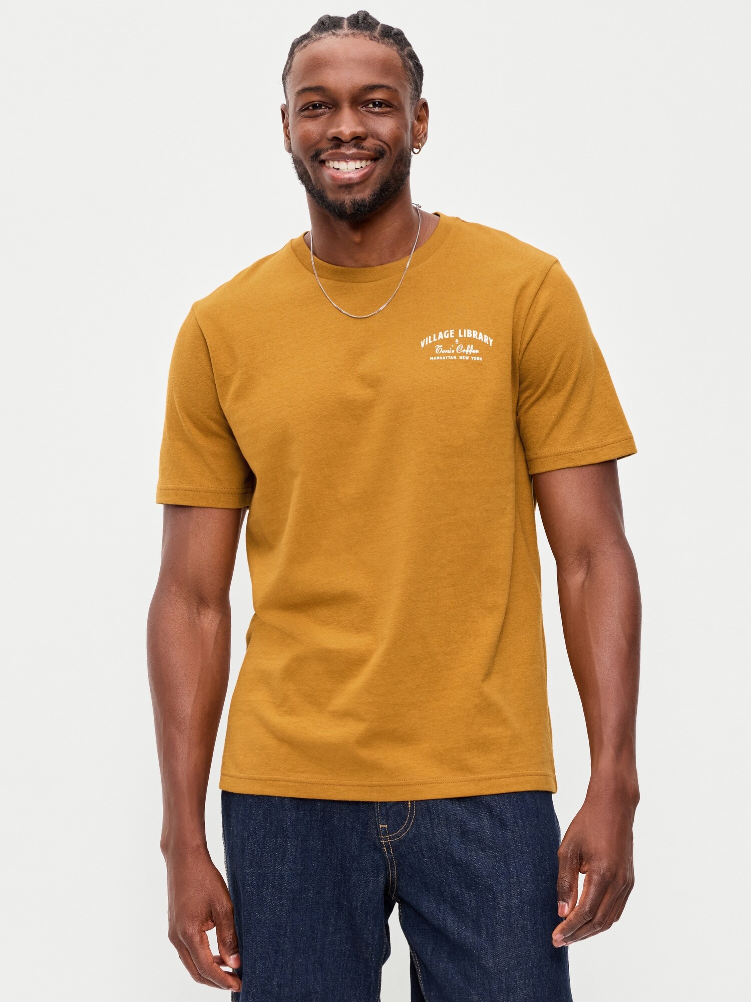 Мужская футболка Old Navy Heavyweight Graphic, цвет: Янтарный — фото 2