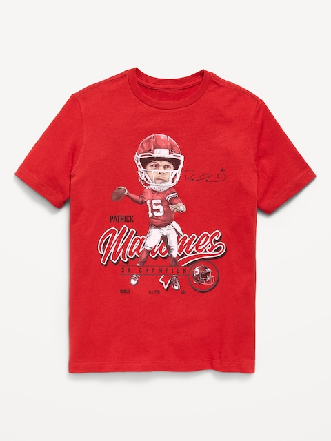 Kansas City Chiefs Patrick Mahomes Gender-Neutral Graphic T-Shirt for Kids
