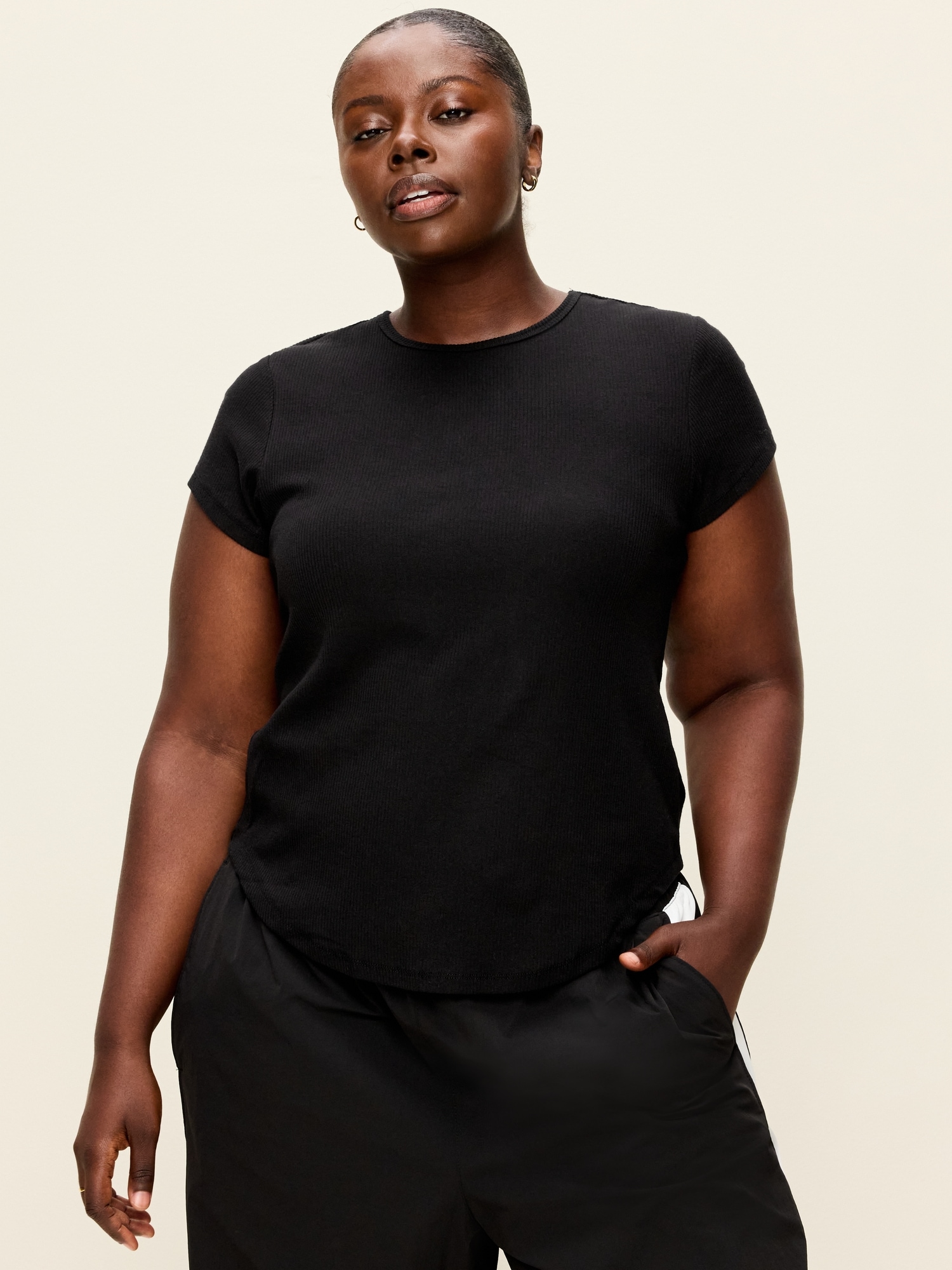 CloudLite Crew-Neck Ribbed T-Shirt
