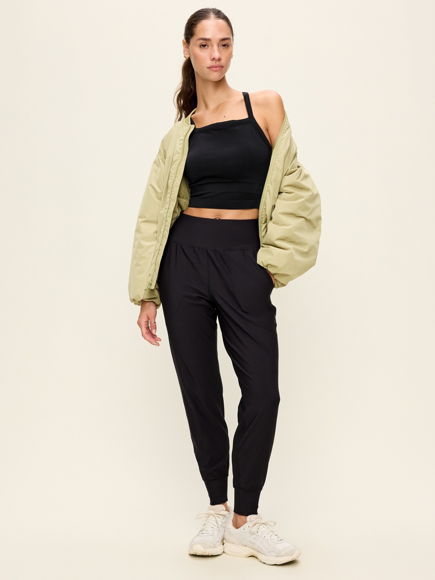 Женские брюки Old Navy High-Waisted PowerSoft Pocket, цвет: Чёрный — фото 2
