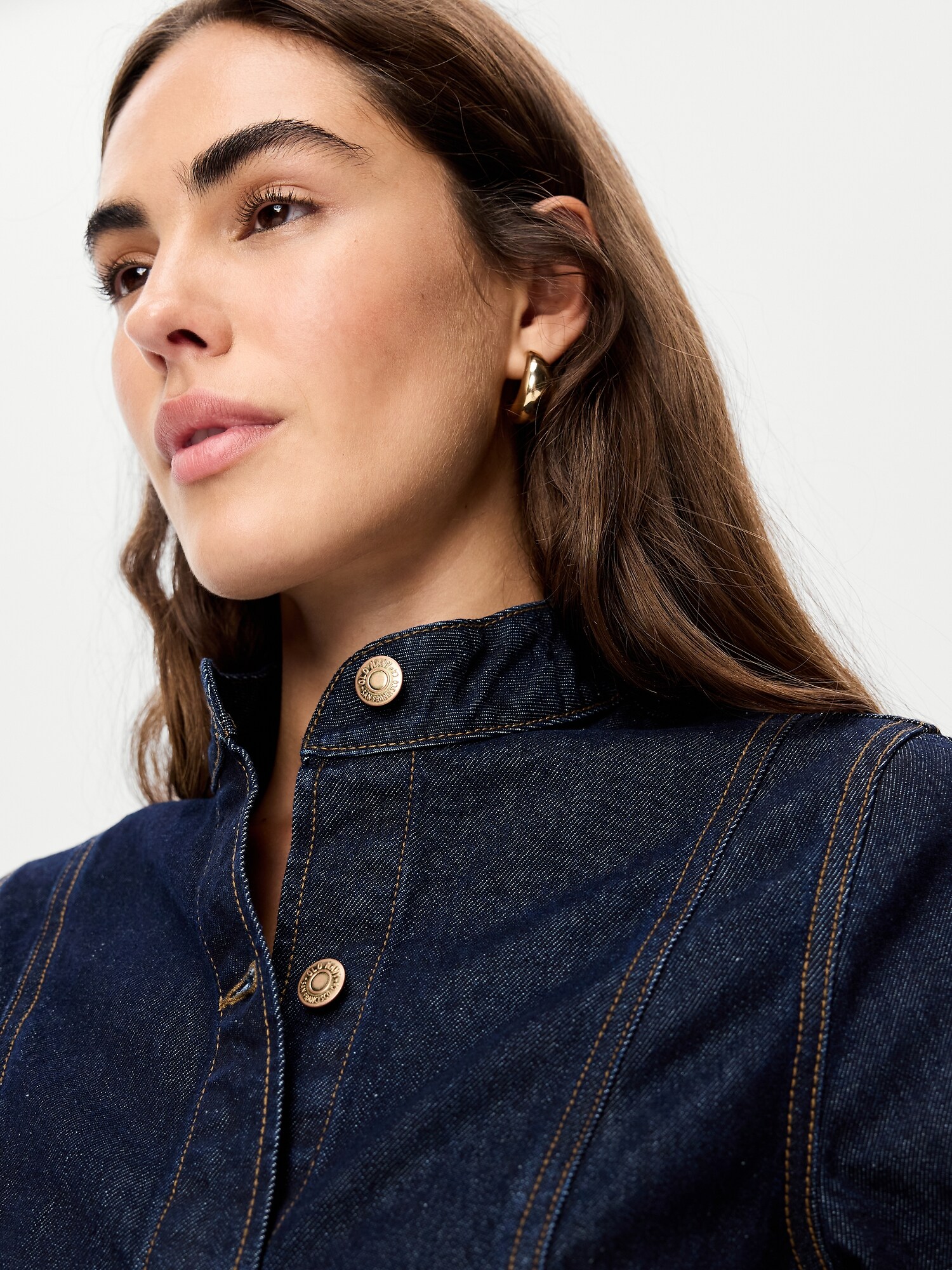 Женская джинсовая куртка Old Navy Calvary, цвет: Тёмная варка — фото 6