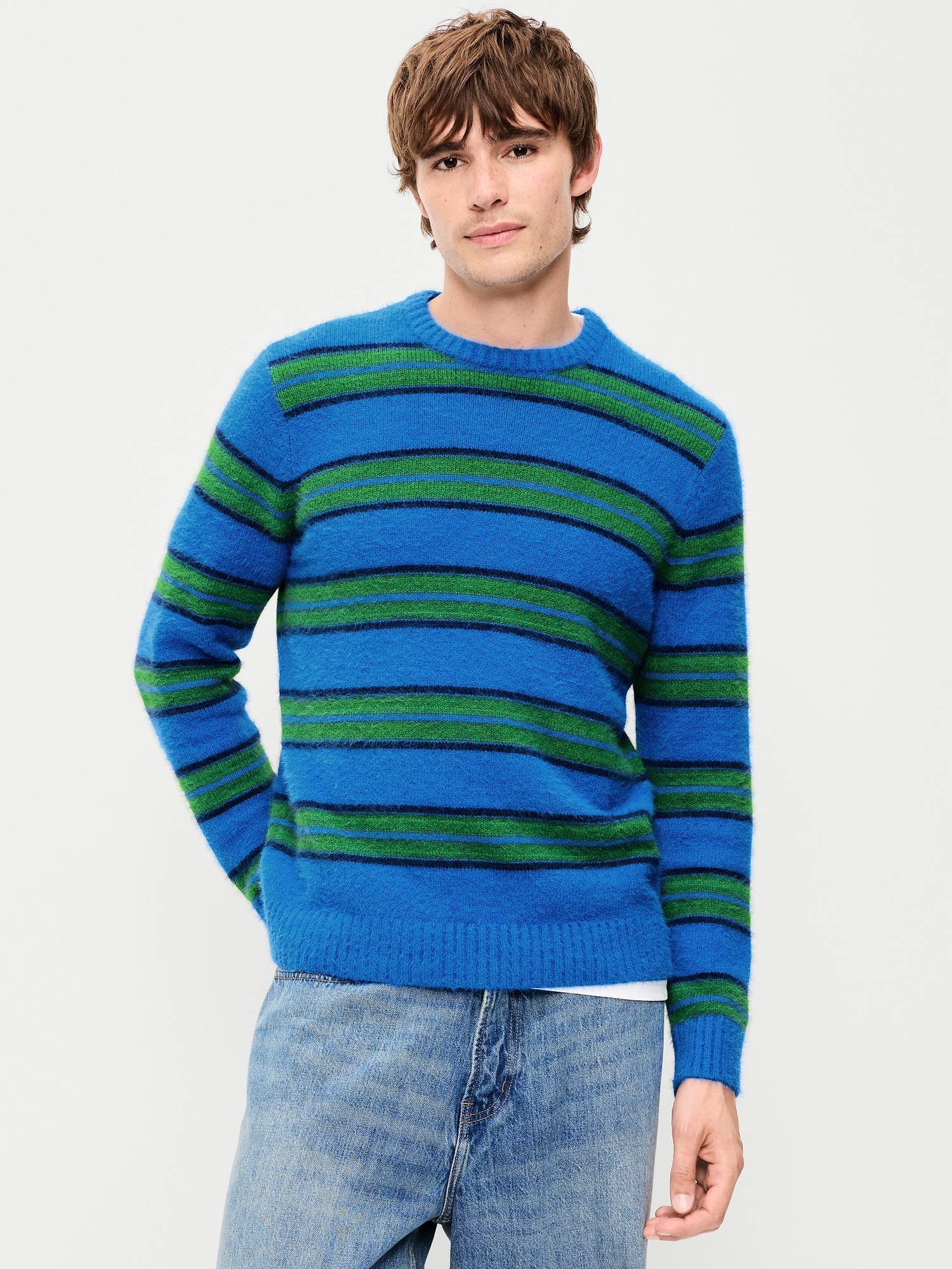 Striped Crew-Neck Sweater