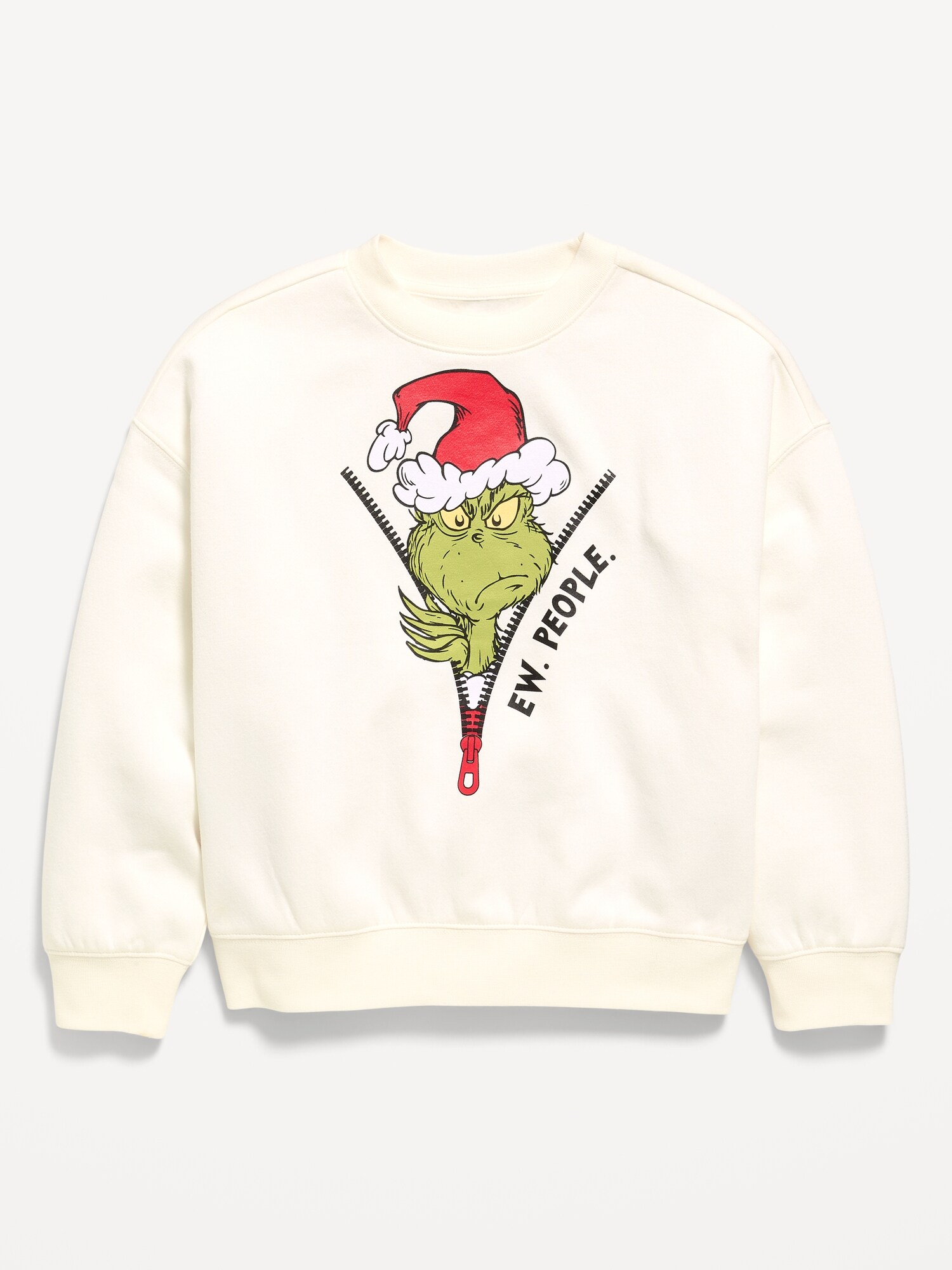 Толстовка Old Navy Dr. Seuss™ Grinch Tunic Sweatshirt для девочек, цвет: Морская соль — фото 2