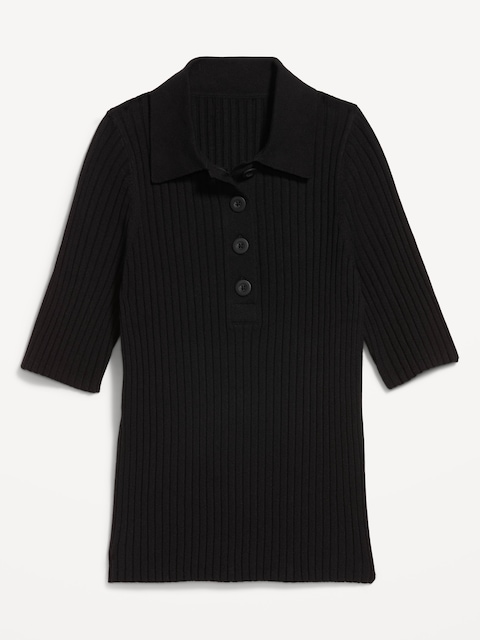 Short-Sleeve Ribbed Polo