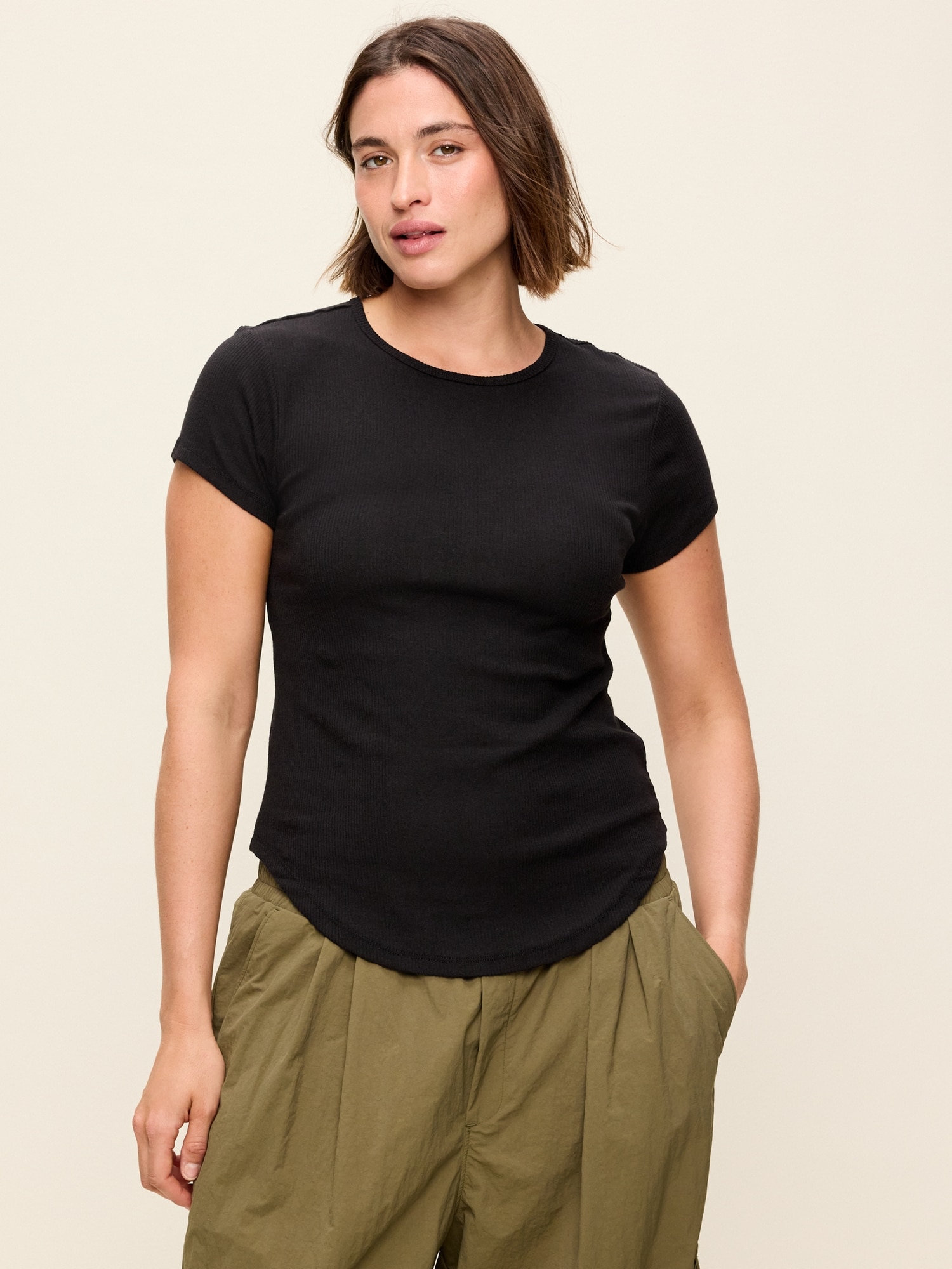 CloudLite Crew-Neck Ribbed T-Shirt