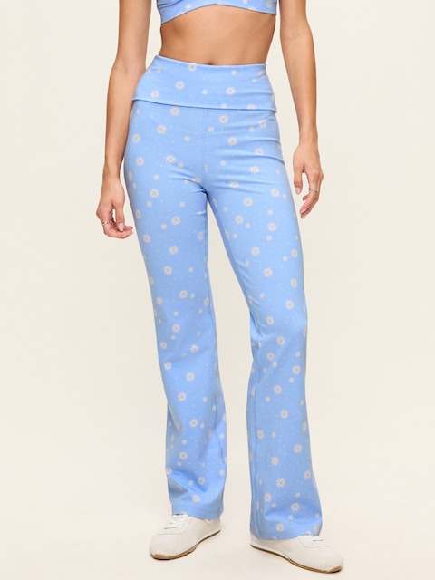 High-Waisted PowerChill Fold-Over Bootcut Leggings