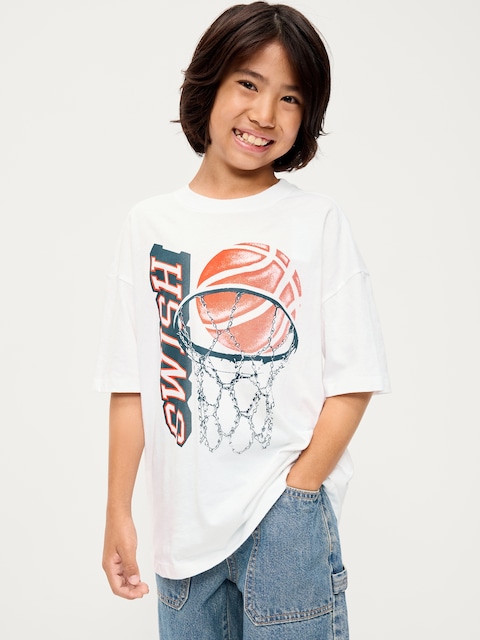 Oversized Short-Sleeve Graphic T-Shirt for Boys