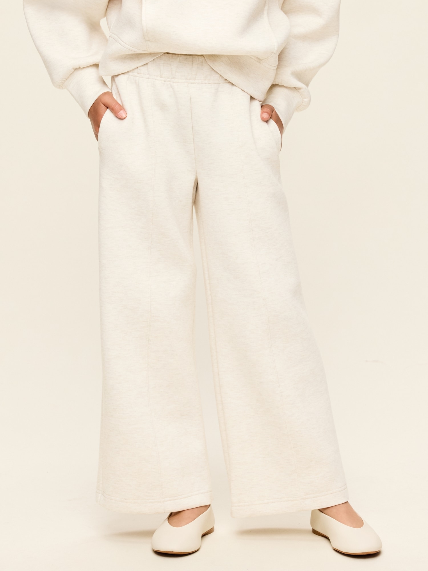 High-Waisted Bounce Fleece Wide-Leg Sweatpants for Girls