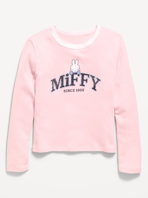 Miffy™ Long-Sleeve Graphic Ringer T-Shirt for Girls