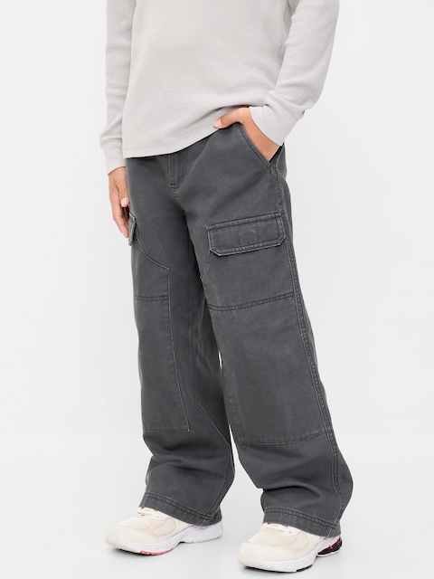 Baggy Cargo Canvas Pants for Boys