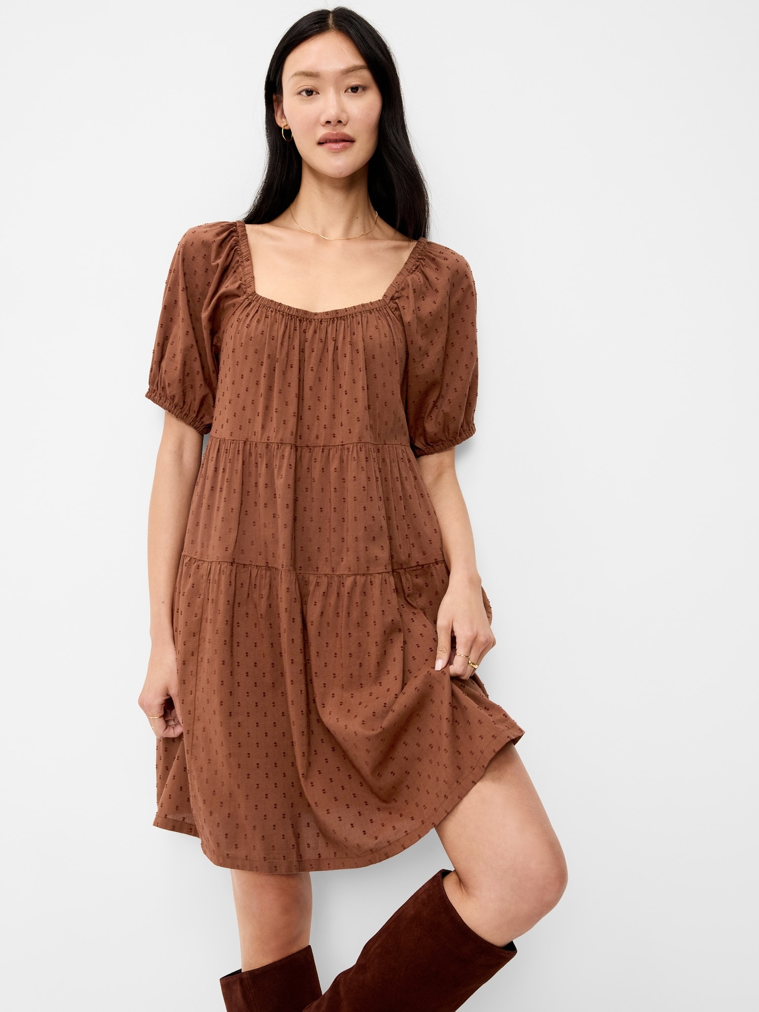 brown sweater dress old navy Women's Dresses knit cuffs pullover style