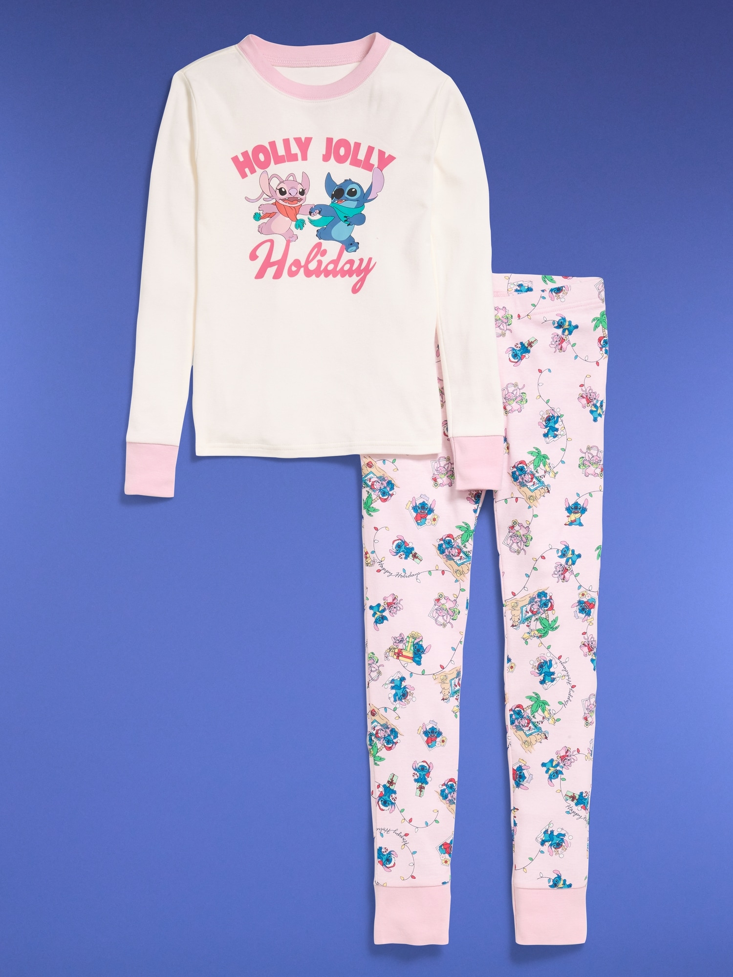 Old Navy x Disney Stitch & Angel Gender-Neutral Snug-Fit Pajama Set for Kids