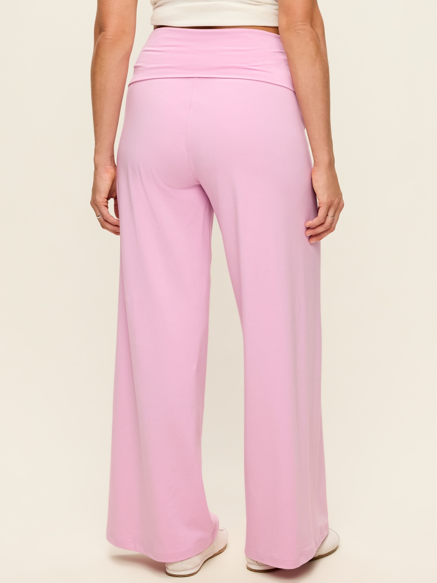 High-Waisted PowerChill Fold-Over Wide-Leg Pants