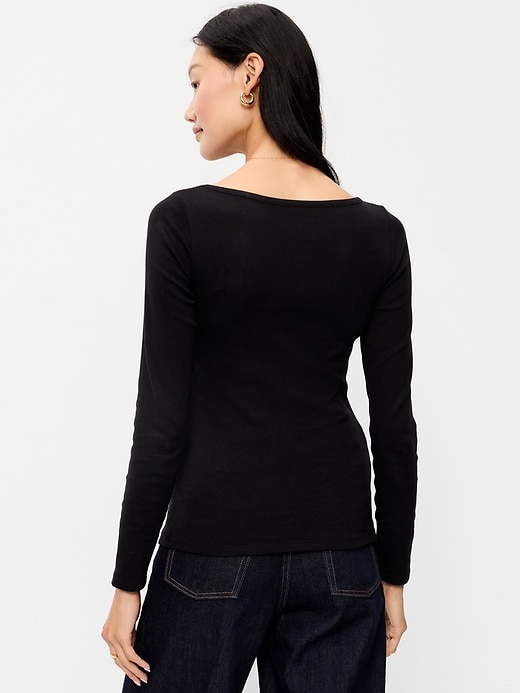 Snug Long-Sleeve Boatneck T-Shirt | Old Navy