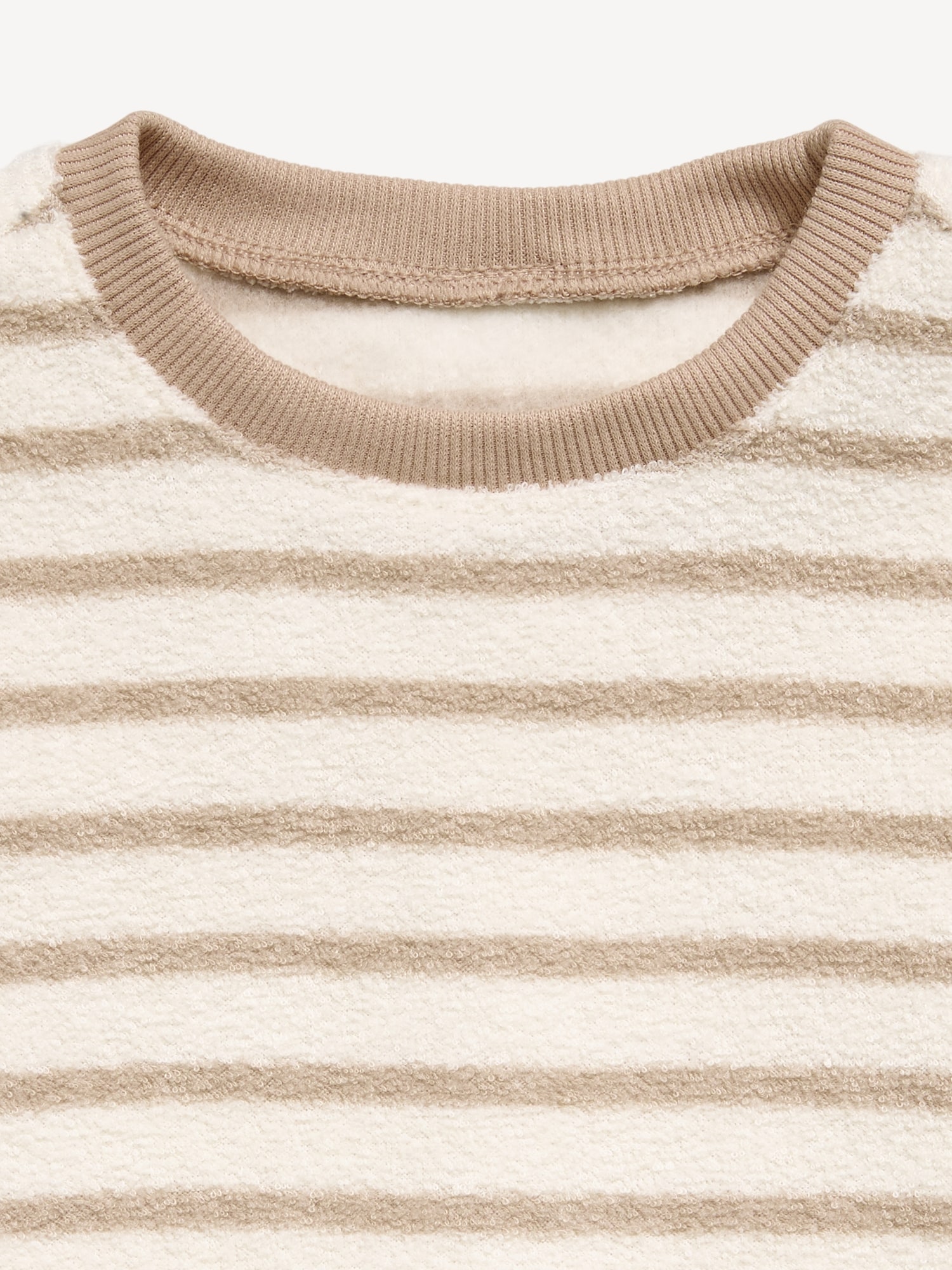 Cozy Terry Striped Crew-Neck Sweatshirt for Baby