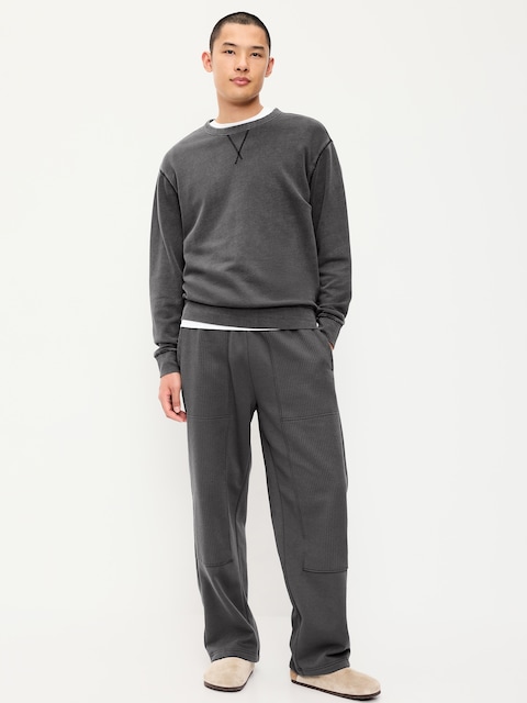Baggy Waffle-Knit Utility Sweatpants