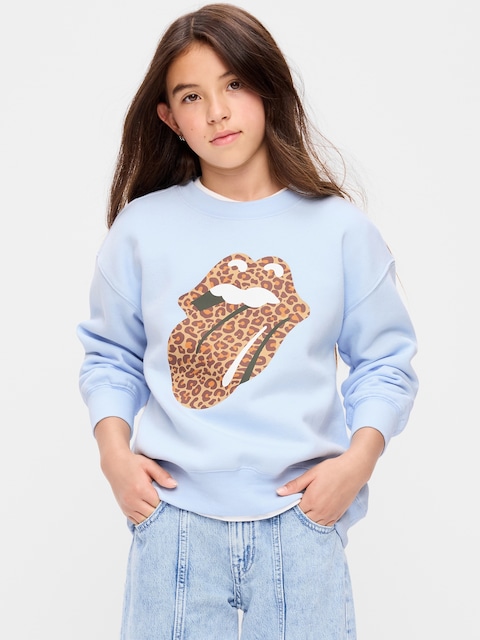 The Rolling Stones™ Oversized Graphic Tunic Sweatshirt for Girls