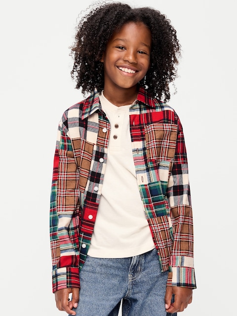 Long-Sleeve Flannel Shirt for Boys