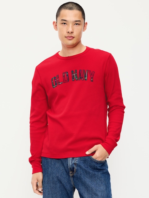 Logo Graphic Crew-Neck Waffle T-Shirt