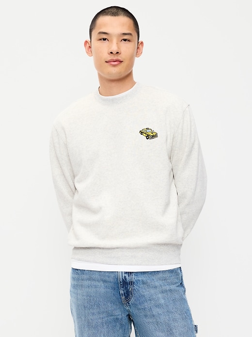Oversized Logo Graphic Crew-Neck Sweatshirt