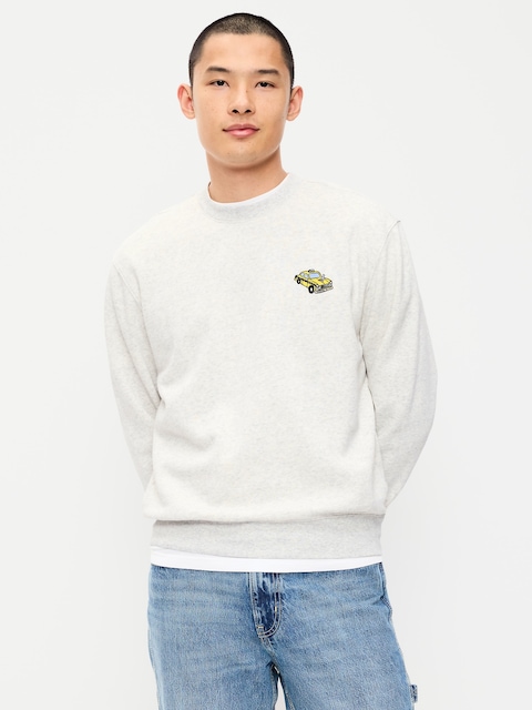 Oversized Logo Graphic Crew-Neck Sweatshirt