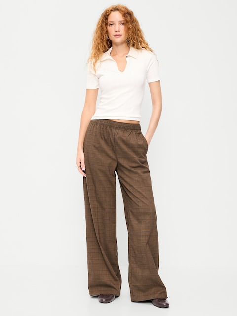 High-Waisted Wide-Leg Trouser