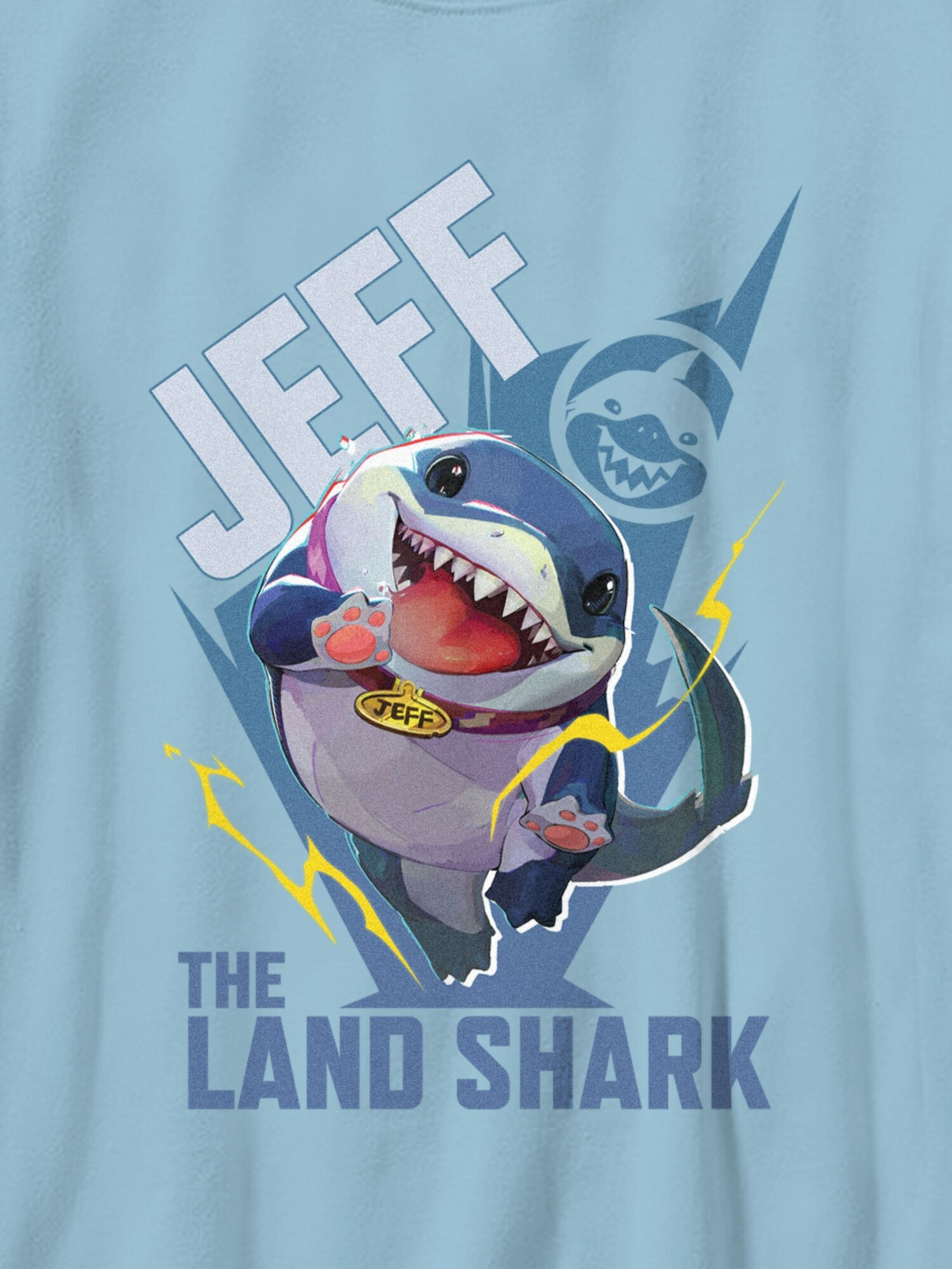 Детская футболка Old Navy Marvel Rivals Jeff The Landshark с принтом, цвет: Светлый синий — фото 2