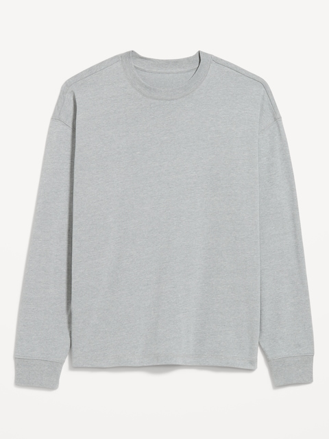 Oversized Long-Sleeve Crew-Neck T-Shirt