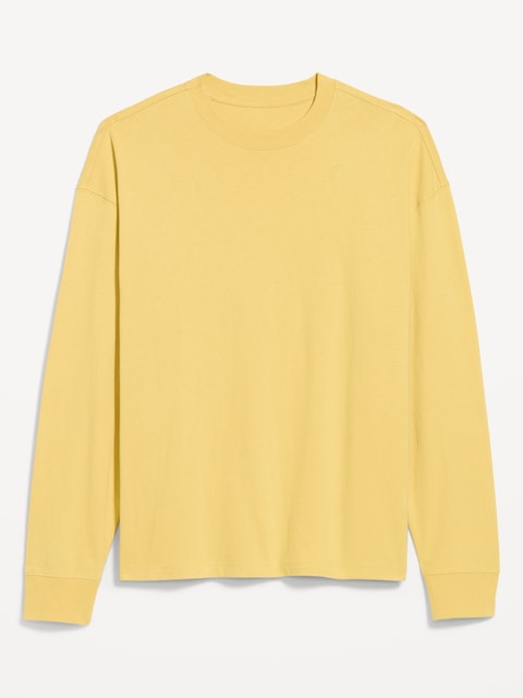 Oversized Long-Sleeve Crew-Neck T-Shirt