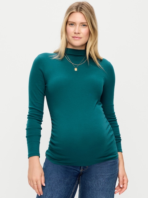 Maternity Mock-Neck Long-Sleeve T-Shirt