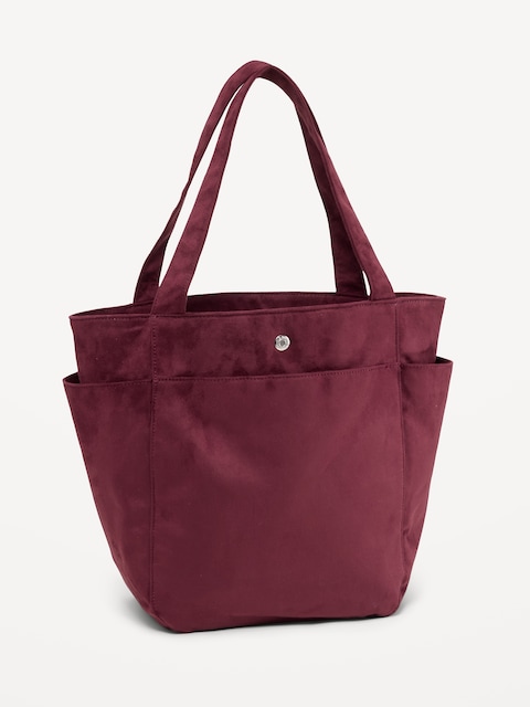 Faux-Suede Everyday Tote Bag