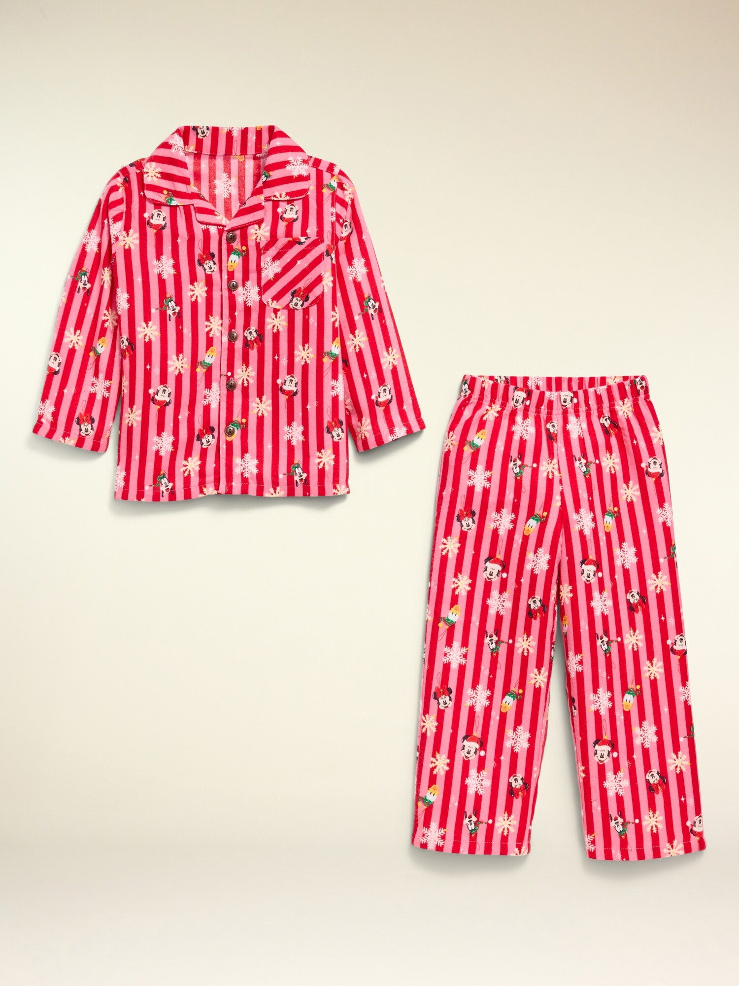 Пижамный комплект для детей, фланель — Old Navy, цвет: Полосатый — фото 2