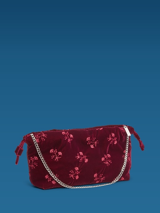 Old Navy x Altuzarra Velvet Drawstring Baguette Bag | Old Navy