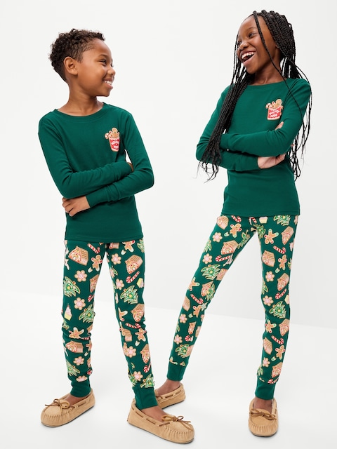 Gender-Neutral Snug-Fit Graphic Pajama Set for Kids