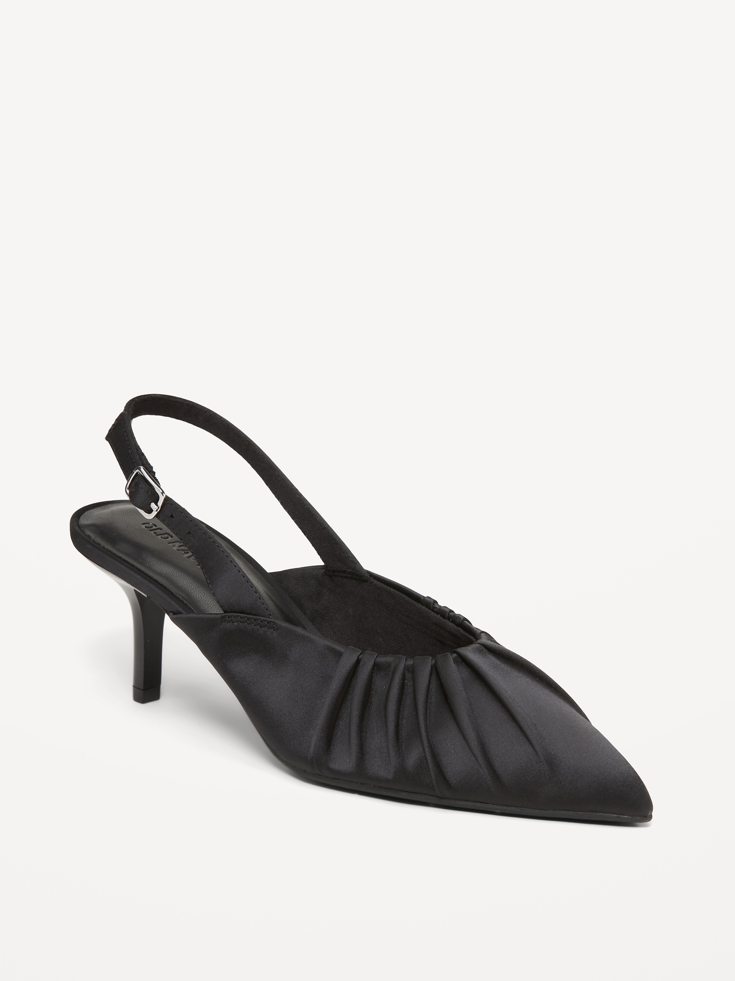 Pointed-Toe Slingback Satin Heels for Women