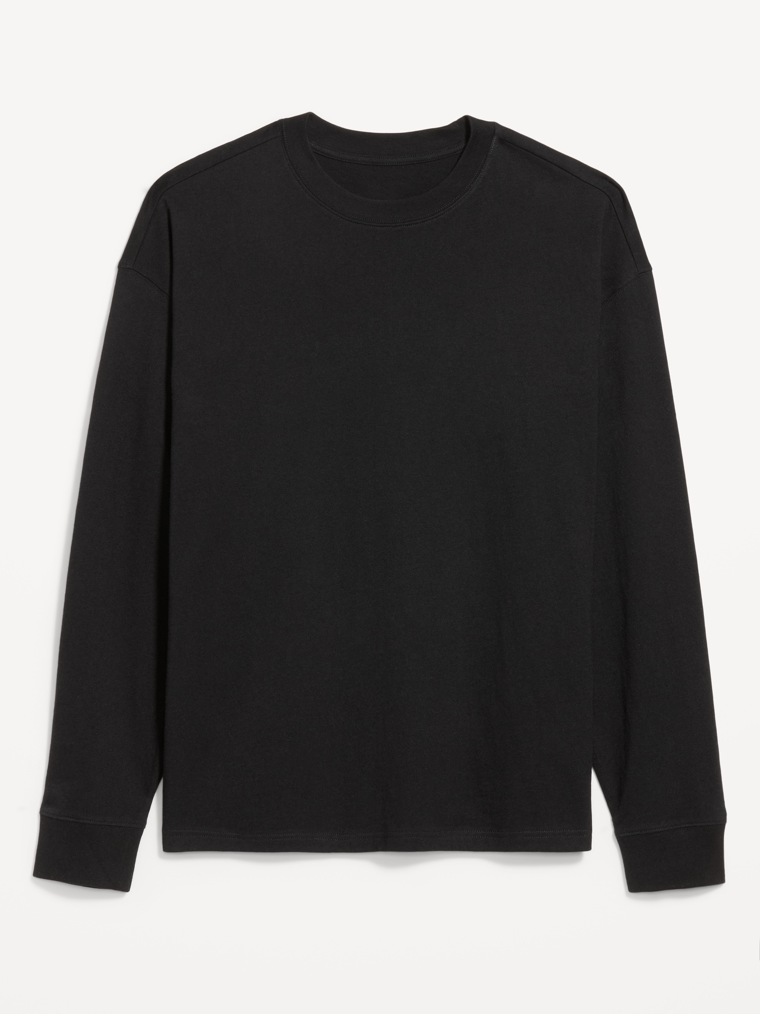 Oversized Long-Sleeve Crew-Neck T-Shirt