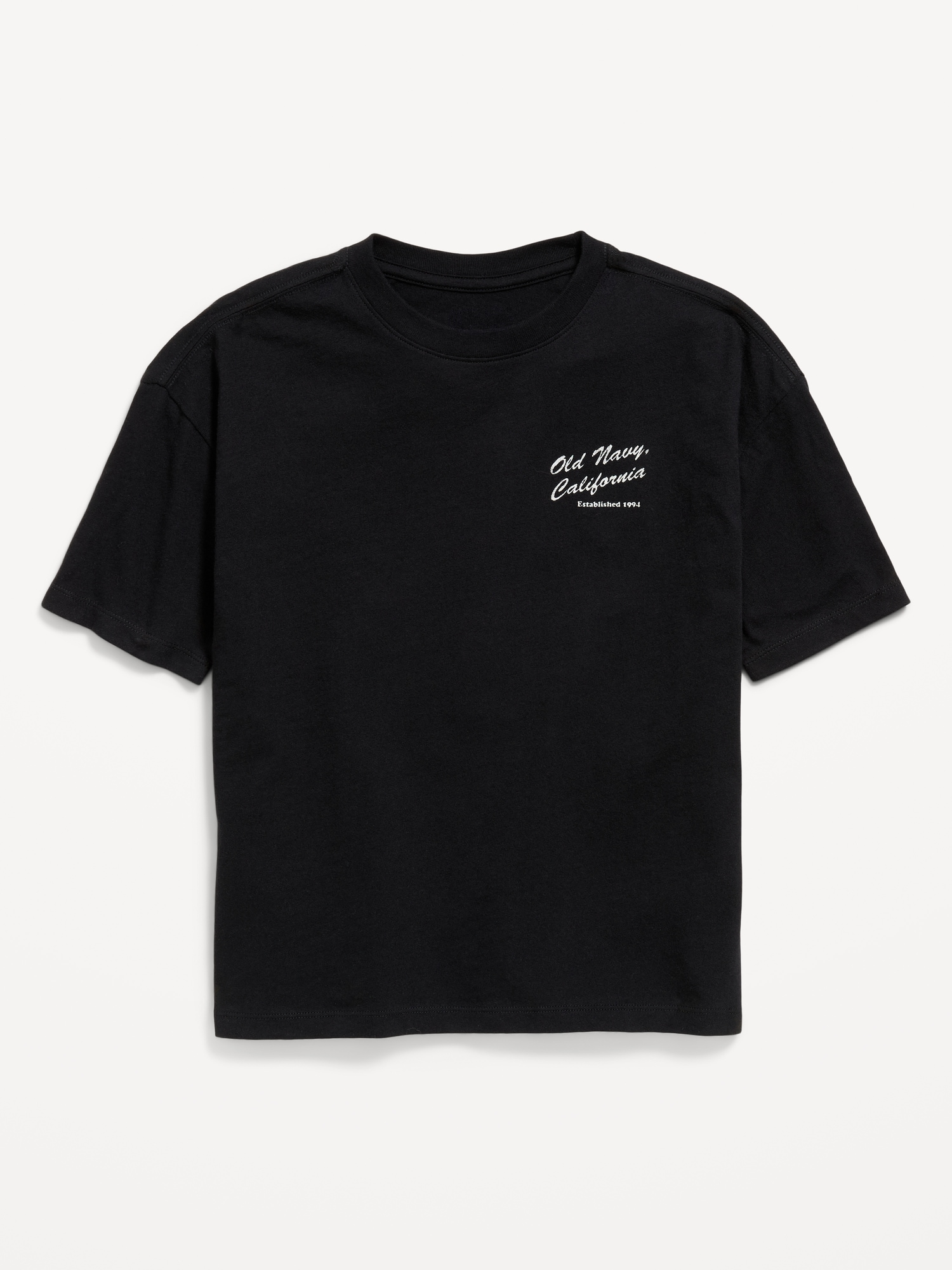 Oversized Short-Sleeve Logo Graphic T-Shirt for Boys