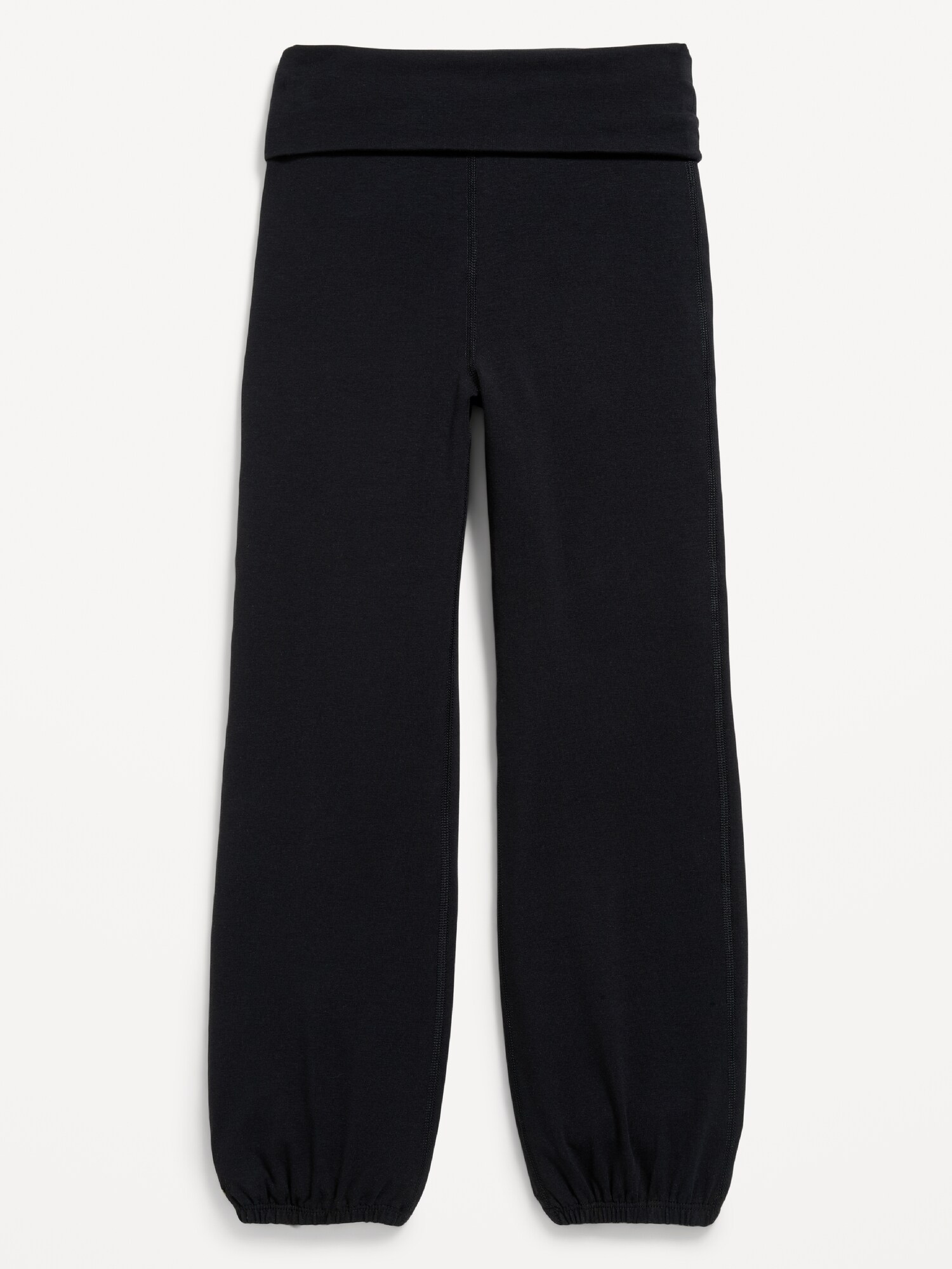 Брюки Old Navy High-Waisted PowerChill Bubble Joggers для девочек, цвет: Чёрный